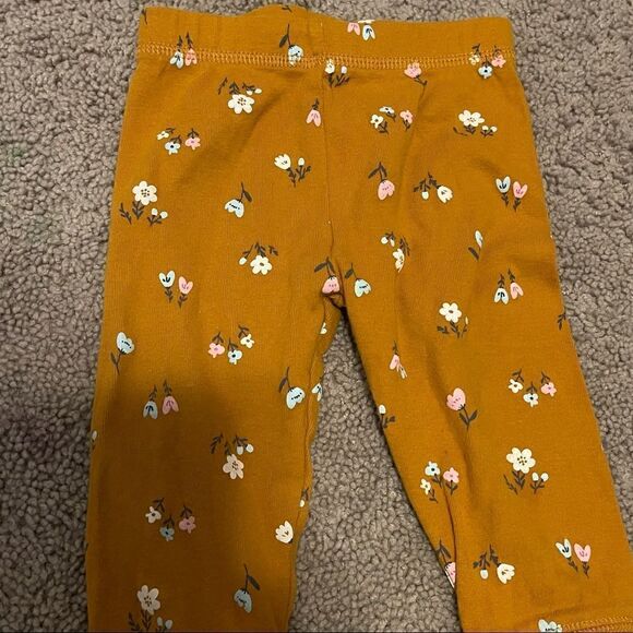 COPY - Carters 12 month baby girl yellow leggings w multi color floral print NW… - Picture 2 of 6